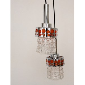 Suspension en chrome et verre n°223