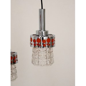 Suspension en chrome et verre n°223