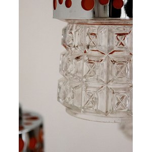 Suspension en chrome et verre n°223