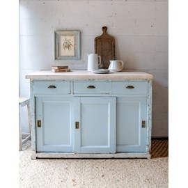 Long buffet en bois bleu ciel n°738