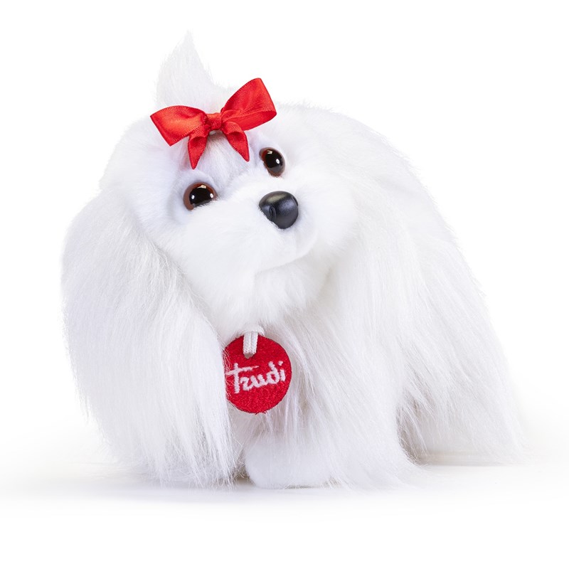 Peluche chien maltais 22 cm