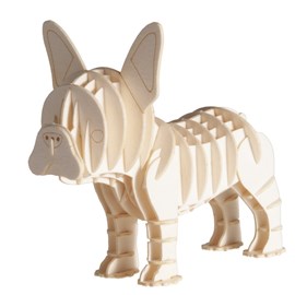 Maquette 3d en papier bouledogue frança