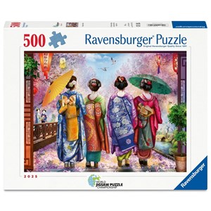 Puzzle 500 pièces - promenade fleurie