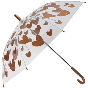 Parapluie cœurs marron