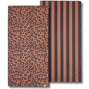 Serviette microfibre marron-noir (70 x 140 cm)