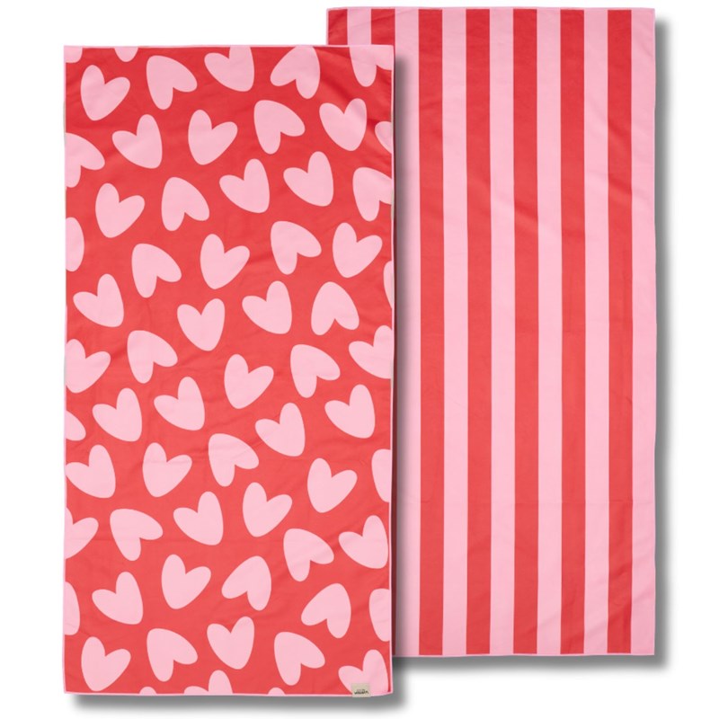 Serviette microfibre rose-rouge (70 x 140 cm)