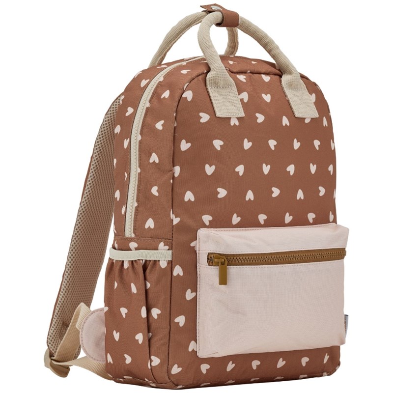 Sac à dos cœurs beige