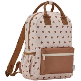 Sac à dos cœurs marron