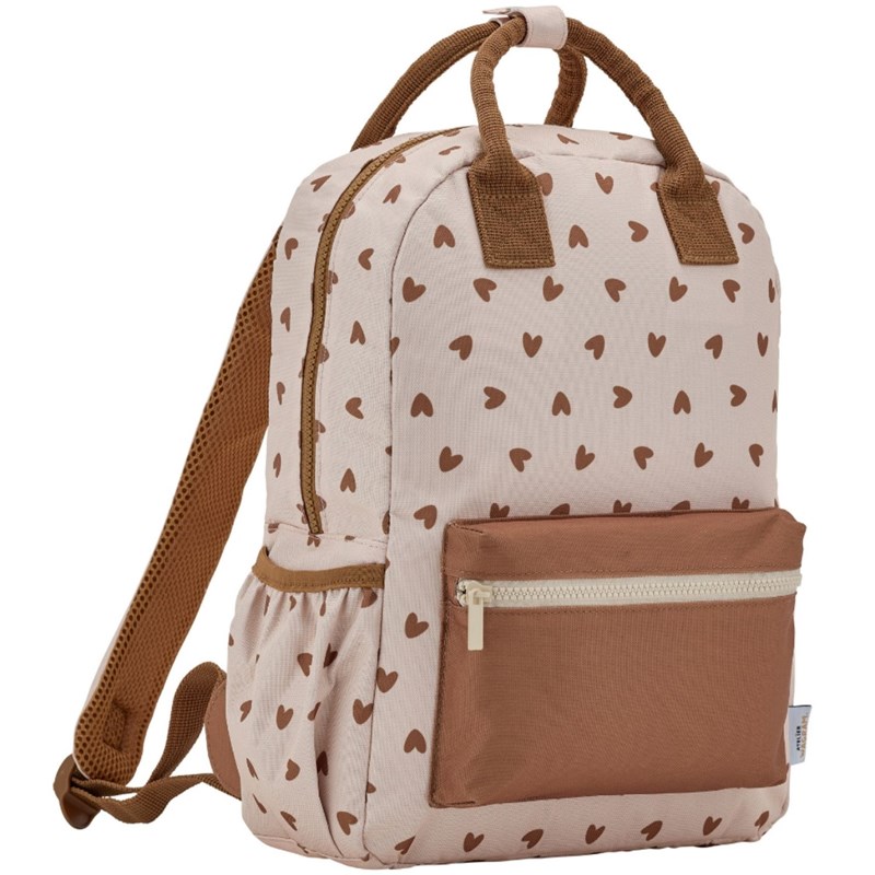 Sac à dos cœurs marron