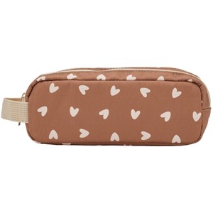 Trousse simple cœurs beige