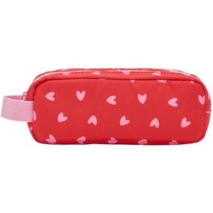 Trousse double cœurs roses