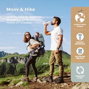 Porte bébé de randonnée moov&hike sauge