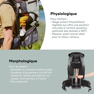 Porte bébé de randonnée moov&hike sauge