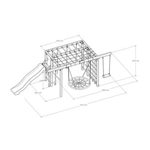 Structure boris toboggan vert citron