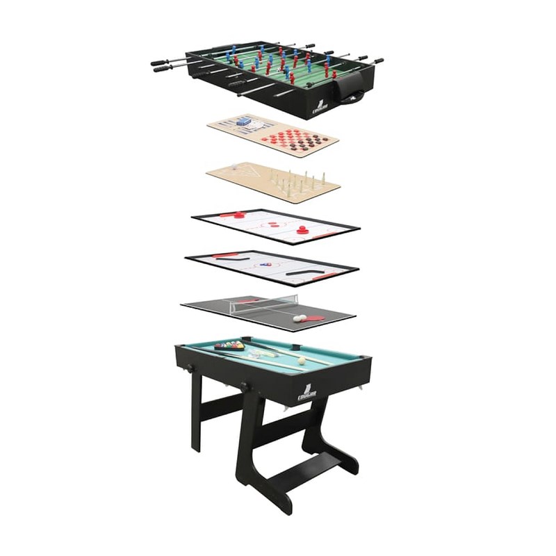Sunny - Table multi-jeux 16-en-1 noire