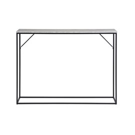 Chic-console décor travertin et métal 110x80 cm