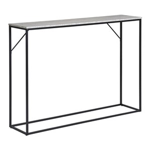 Chic-console décor travertin et métal 110x80 cm