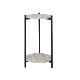 Jim-table d'appoint décor travertin ø27 cm