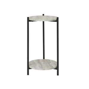 Jim-table d'appoint décor travertin ø27 cm