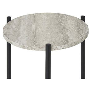 Jim-table d'appoint décor travertin ø27 cm
