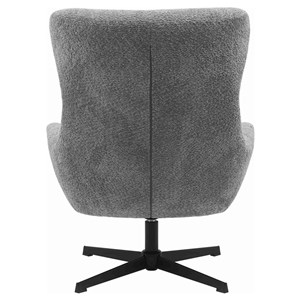 Edgar-fauteuil lounge pivotant en tissu gris foncé
