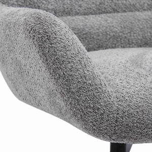Edgar-fauteuil lounge pivotant en tissu gris foncé