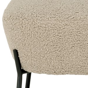 Law-fauteuil en tissu bouclé taupe