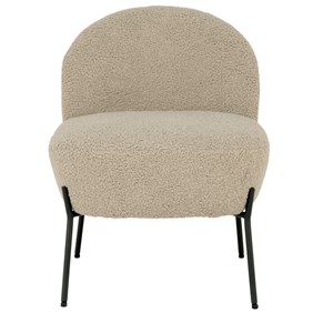 Law-fauteuil en tissu bouclé taupe
