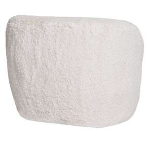 Moel-fauteuil en fourrure artificielle écrue