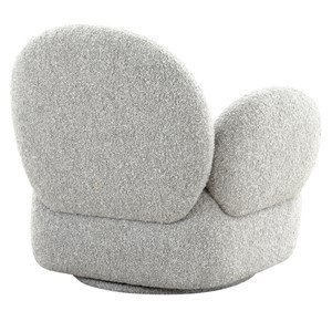 Momo-fauteuil pivotant en tissu gris