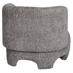 Moss-fauteuil en tissu chenillé gris