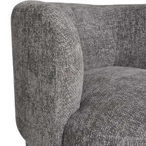 Moss-fauteuil en tissu chenillé gris