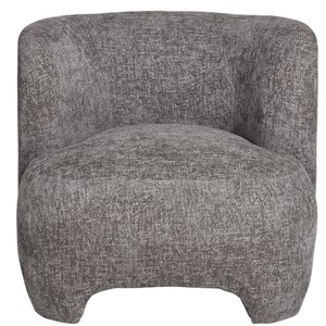 Moss-fauteuil en tissu chenillé gris