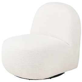 Svit-fauteuil lounge pivotant en tissu écru