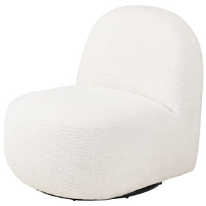 Svit-fauteuil lounge pivotant en tissu écru