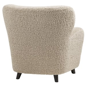 Winy-fauteuil lounge en tissu bouclé marron clair