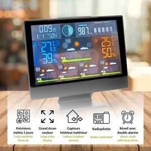 Station météo forecast+ - prévisions 5 jours - écran couleur élégant