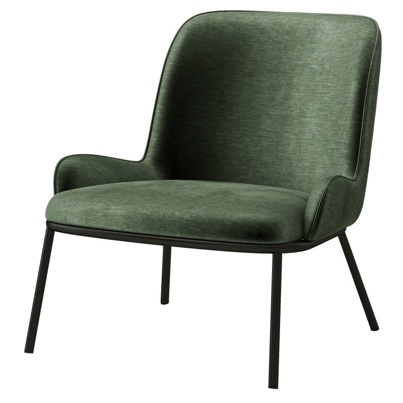 Moloo - Alvin-fauteuil lounge en velours retro sauge