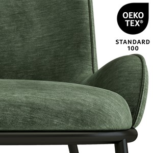 Alvin-fauteuil lounge en velours retro sauge