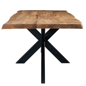 Manaus-table repas 8 personnes 200 cm, chants bruts de sciage