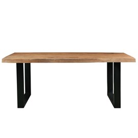 Manaus-table repas 8 personnes 200 cm brut de sciage