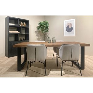 Manaus-table repas 8 personnes 200 cm brut de sciage