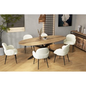 Alice-chaise en tissu cozy ecru (x2)