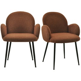 Alice-chaise en tissu cozy terracota (x2)