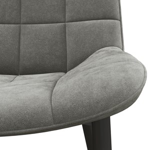 Sacha-chaise en velours gris carbone et métal noir (x4)