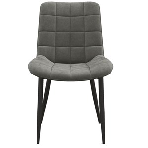 Sacha-chaise en velours gris carbone et métal noir (x4)