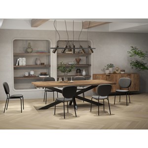 Anais-chaise en velours gris carbone et métal noir (x4)