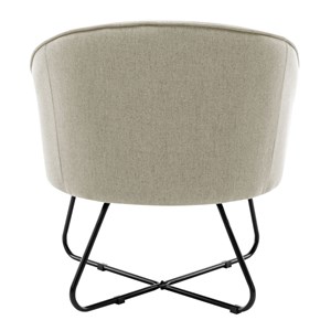 Jonas-fauteuil lounge en tissu beige