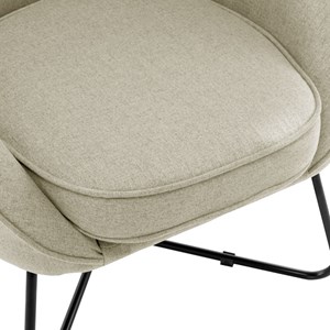 Jonas-fauteuil lounge en tissu beige