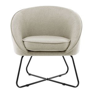 Jonas-fauteuil lounge en tissu beige